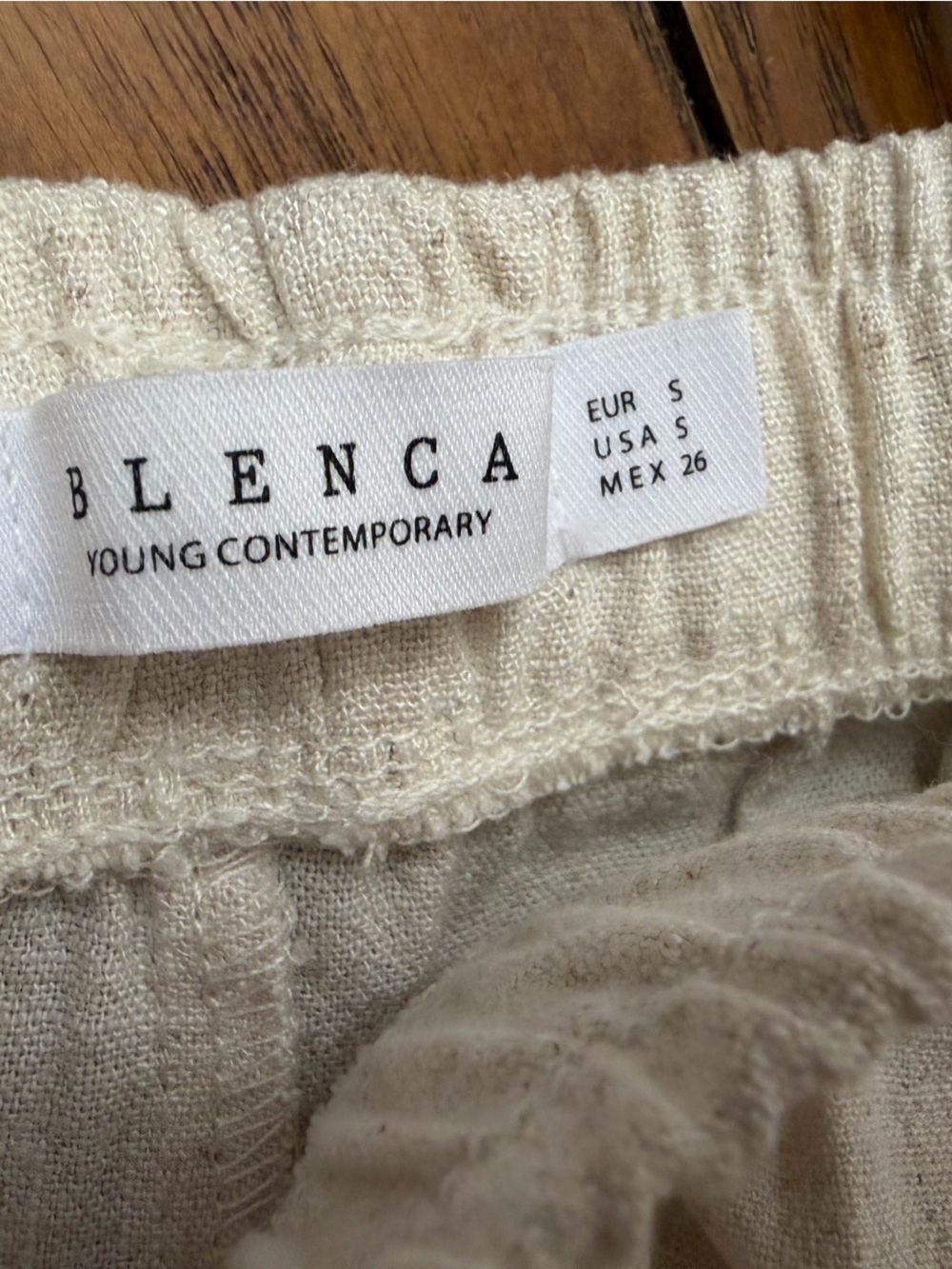 BLENCA Cream Linen-Look Wide Leg Pants – Women’s Size Small 🤍 - Picture 4 of 4